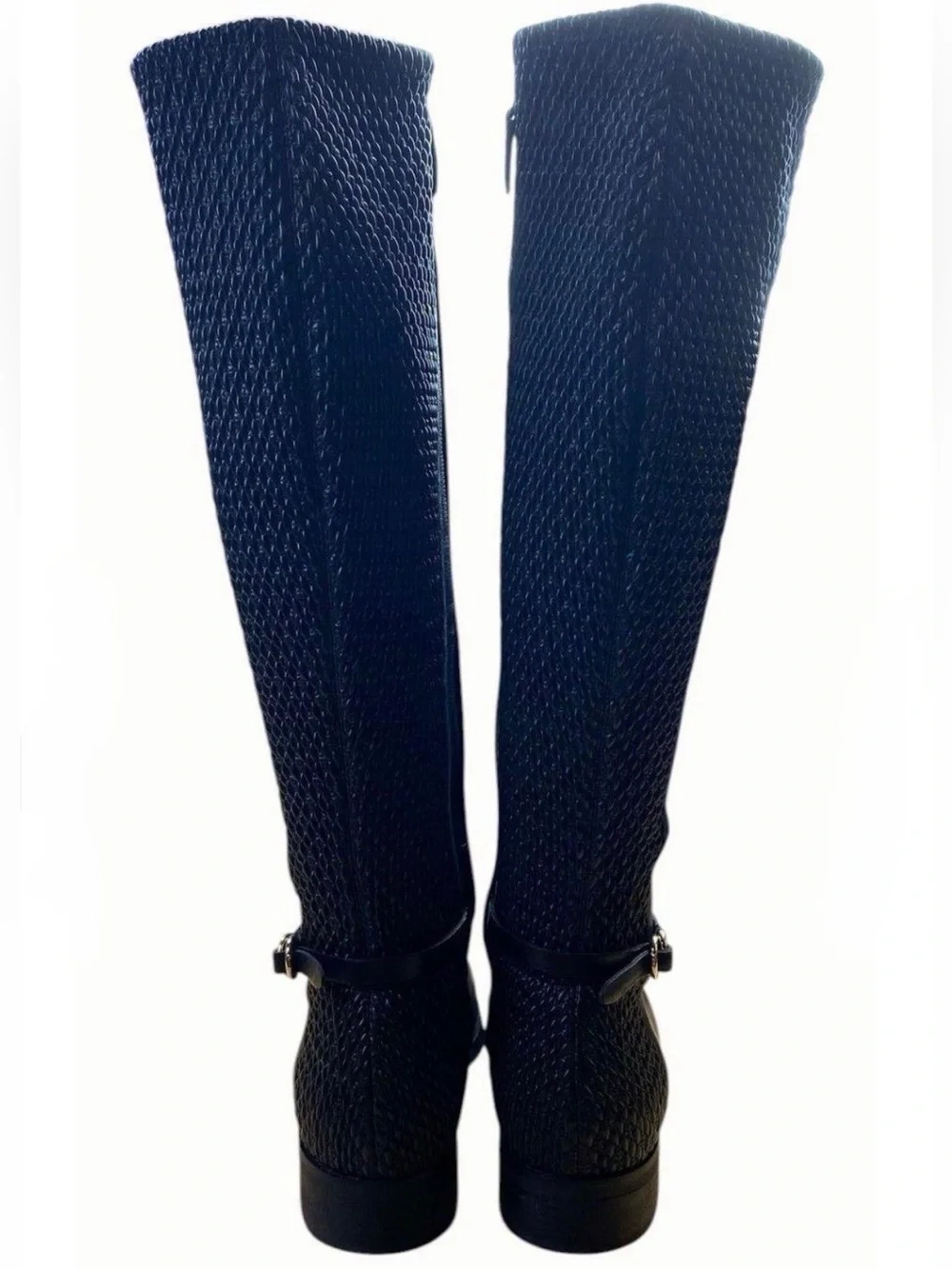 Cole Haan Black Knee High Leather Riding Boots